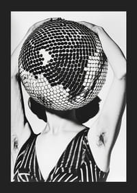 Contrasts capture the mystique of a disco ball face-5