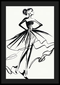 Elegant kvinna i stilren klänning, fångad i rörelse-4