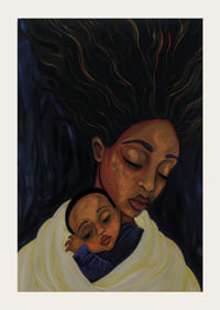 Moder och barn i en fridfull omfamning, fylld av kärlek-3