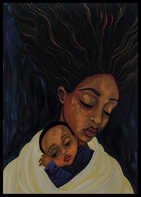 Mother and child in a peaceful embrace, filled with love-6