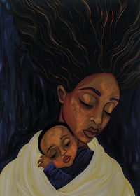 Mother and child in a peaceful embrace, filled with love-7