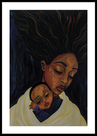 Mother and child in a peaceful embrace, filled with love-0