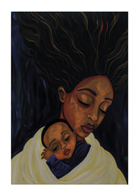 Mother and child in a peaceful embrace, filled with love-1