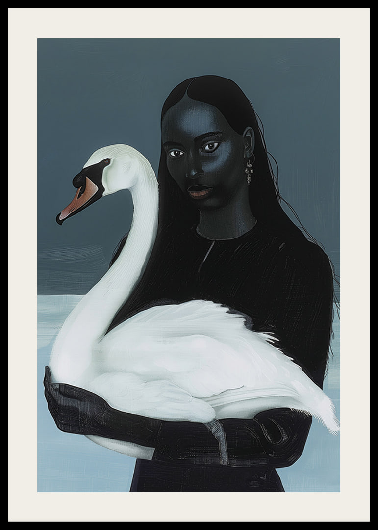 A mysterious affinity between woman and swan in the shadow play-12