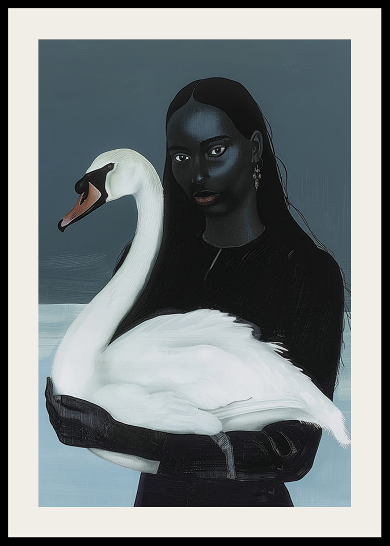 En mystisk affinitet mellan kvinna och svan i skuggspelet-12