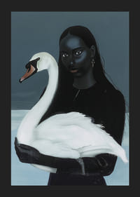 En mystisk affinitet mellan kvinna och svan i skuggspelet-5