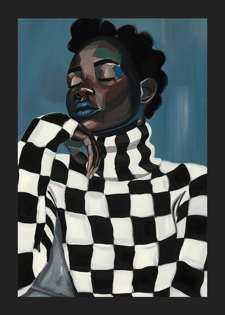 Retrato elegante con contrastes atrevidos y elegancia relajada.-12