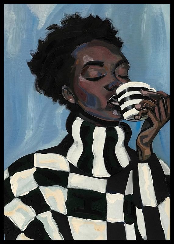 A stylish artistic image captures calm and elegance in every brushstroke-12