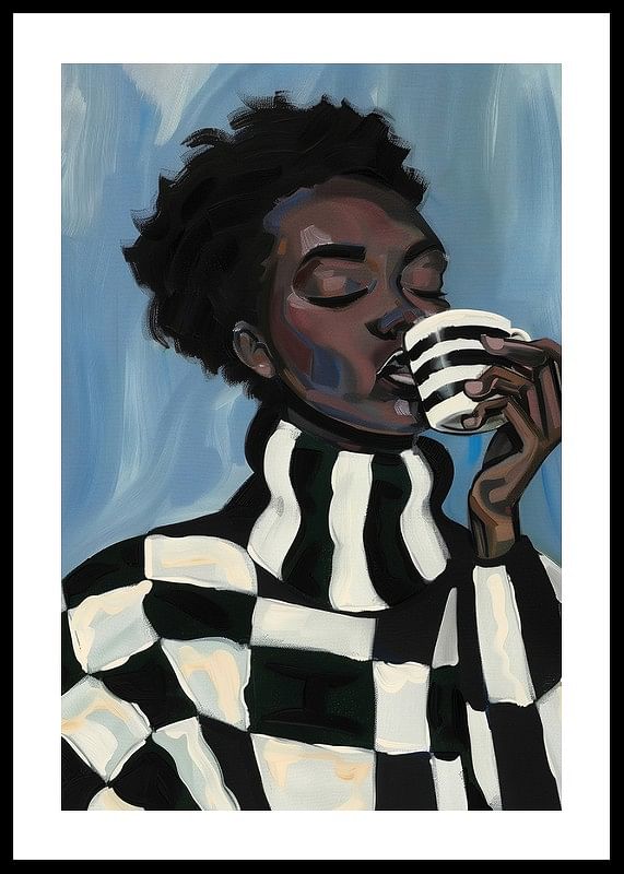 A stylish artistic image captures calm and elegance in every brushstroke-12
