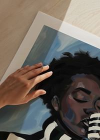 A stylish artistic image captures calm and elegance in every brushstroke-5