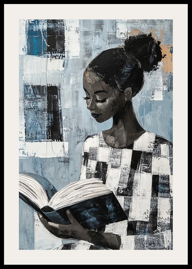 An enchanting scene of quiet reading in subdued tones-12
