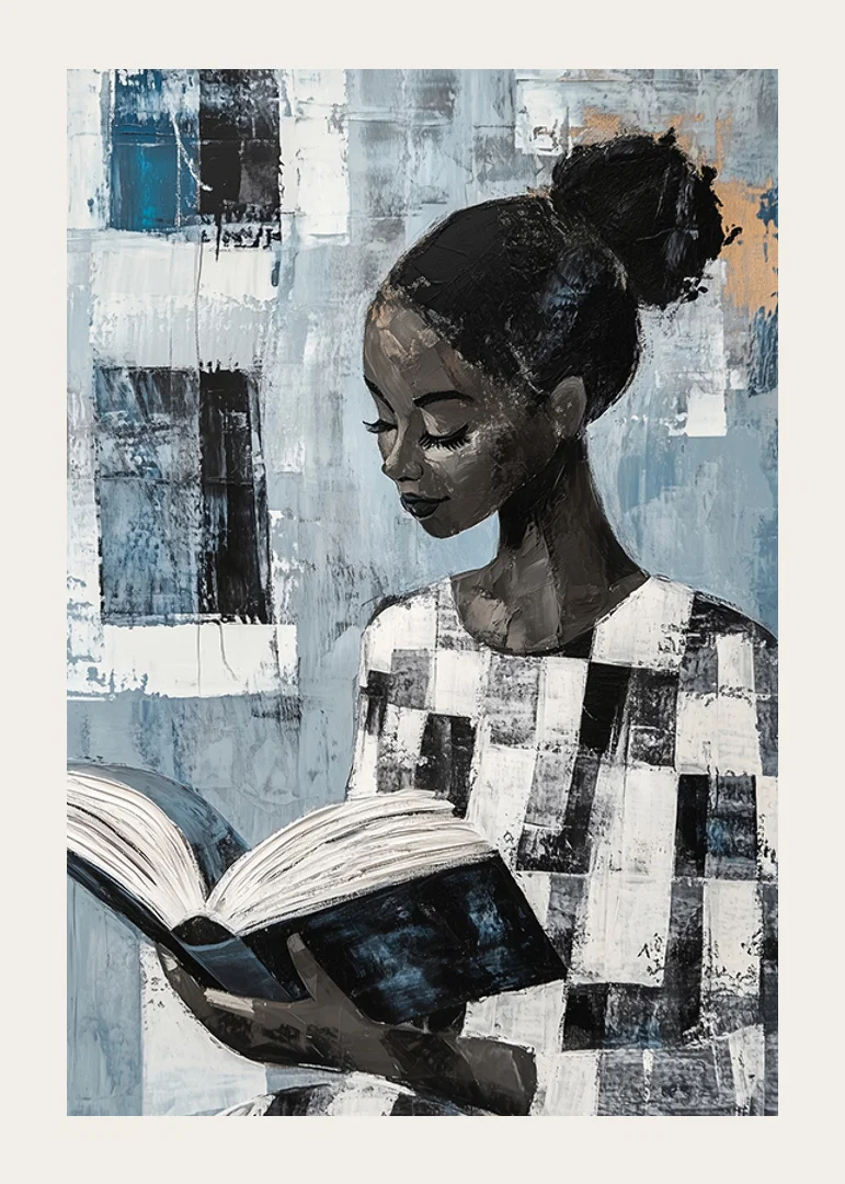 An enchanting scene of quiet reading in subdued tones-12