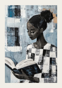 Eine bezaubernde Szene stillen Lesens in gedämpften Tönen-3