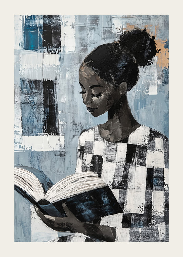 Eine bezaubernde Szene stillen Lesens in gedämpften Tönen-12