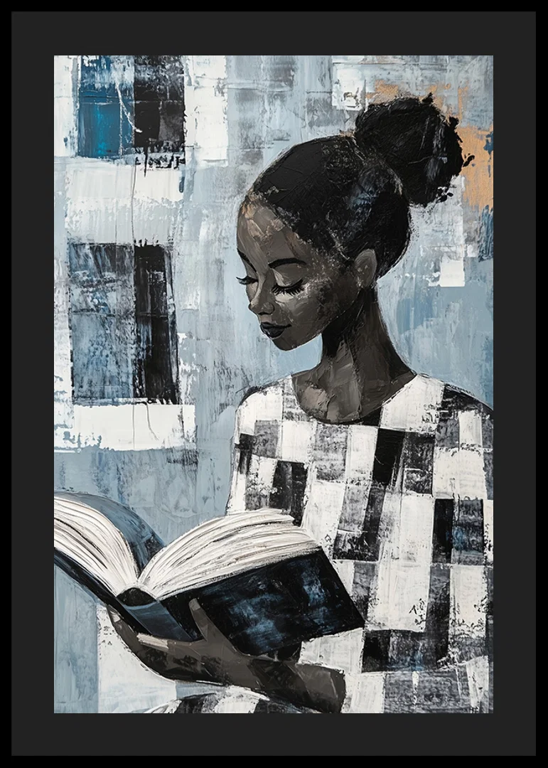 An enchanting scene of quiet reading in subdued tones-12