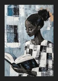 An enchanting scene of quiet reading in subdued tones-5