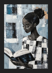 Eine bezaubernde Szene stillen Lesens in gedämpften Tönen-5