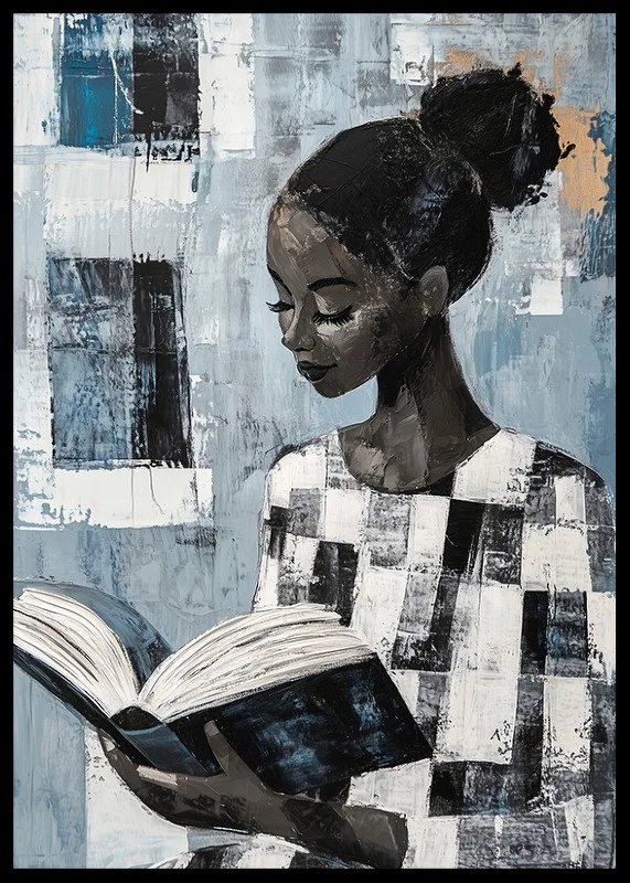 An enchanting scene of quiet reading in subdued tones-12