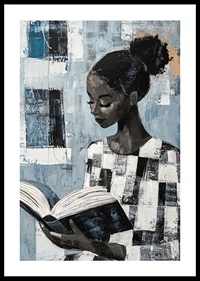 An enchanting scene of quiet reading in subdued tones-0
