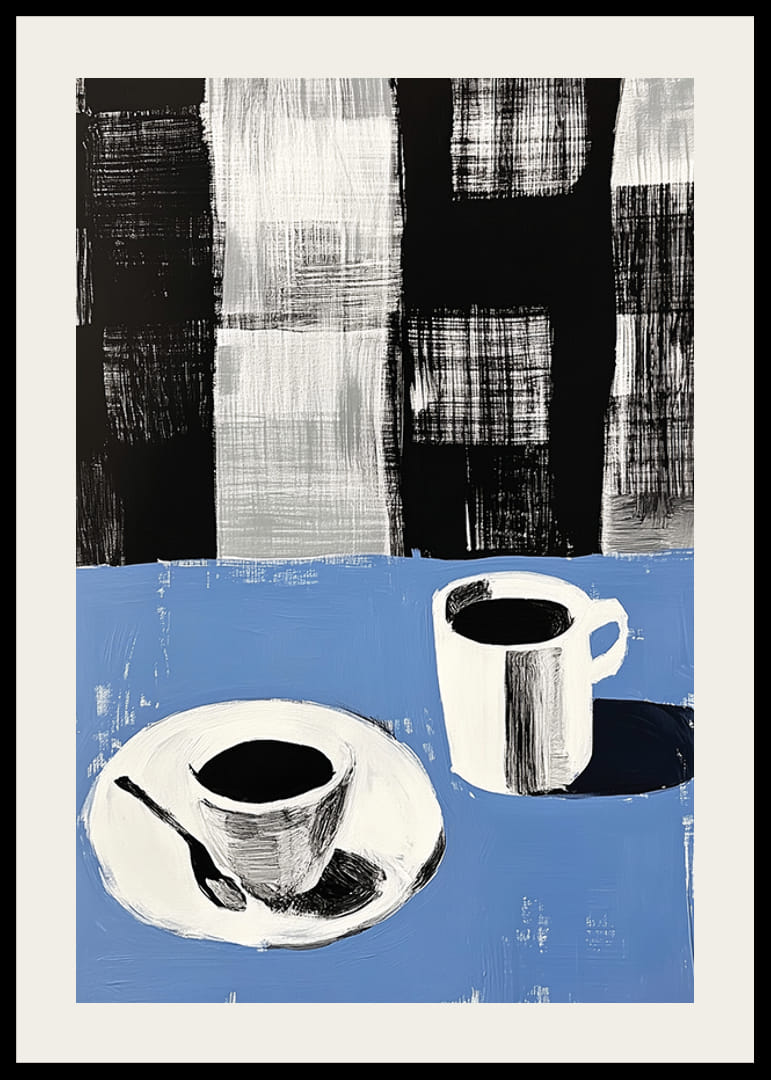 Elegant kaffestund med grafiskt djärva kontraster-12