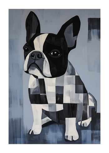 Poster Monochrome Bulldog