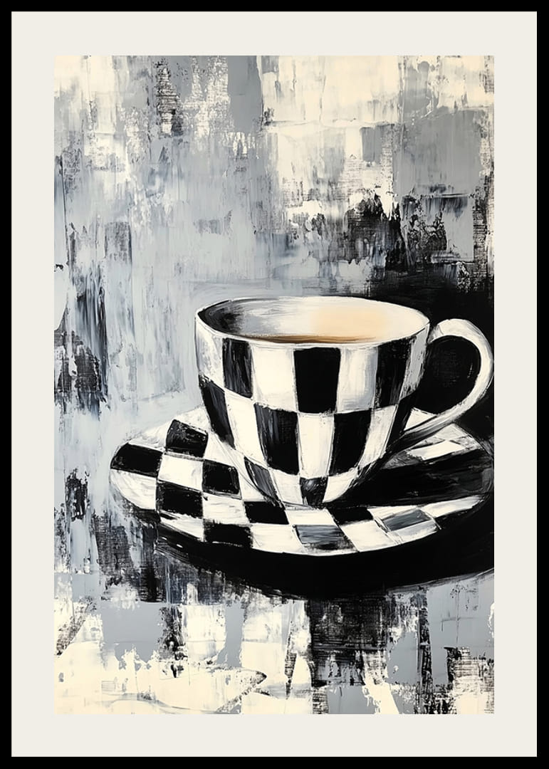 Svartvitt schackmönster lyser upp i harmonisk kontrast-12