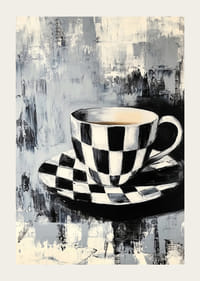 Svartvitt schackmönster lyser upp i harmonisk kontrast-3