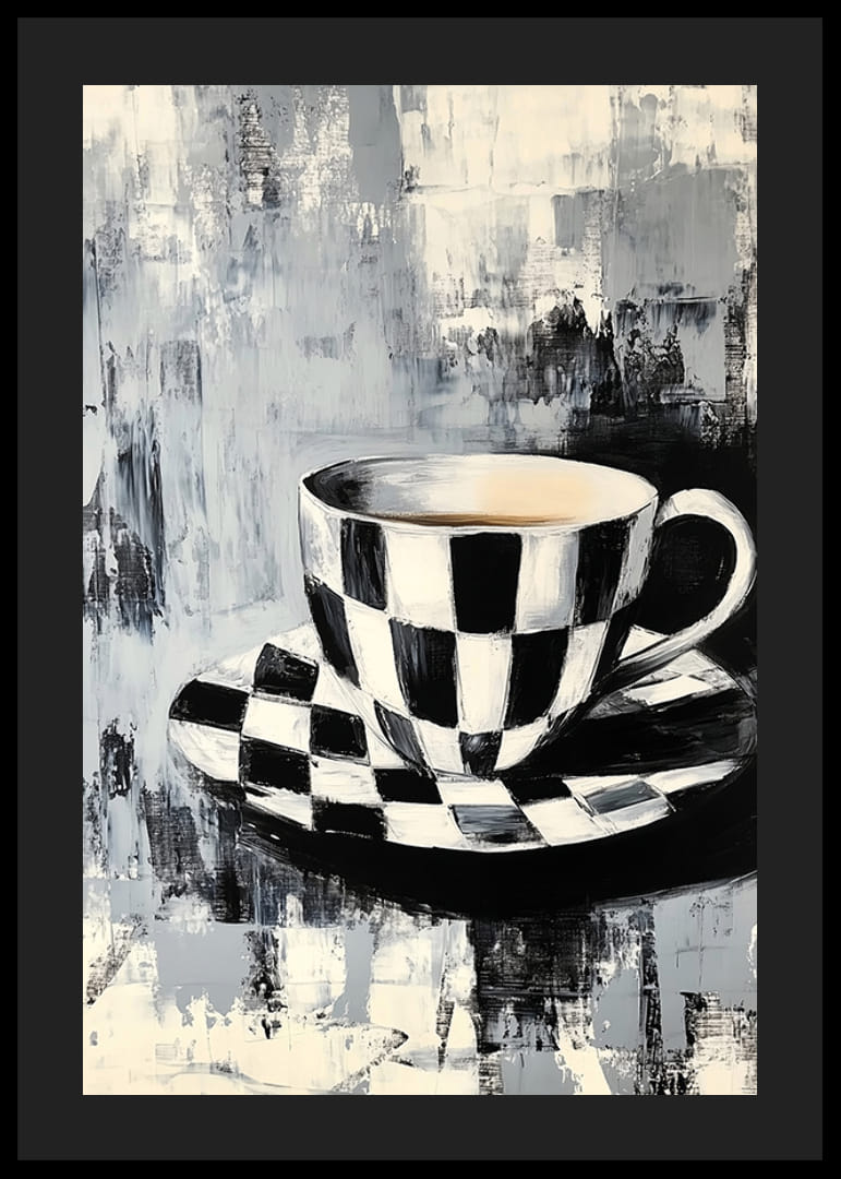 Svartvitt schackmönster lyser upp i harmonisk kontrast-12