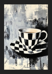 Svartvitt schackmönster lyser upp i harmonisk kontrast-5