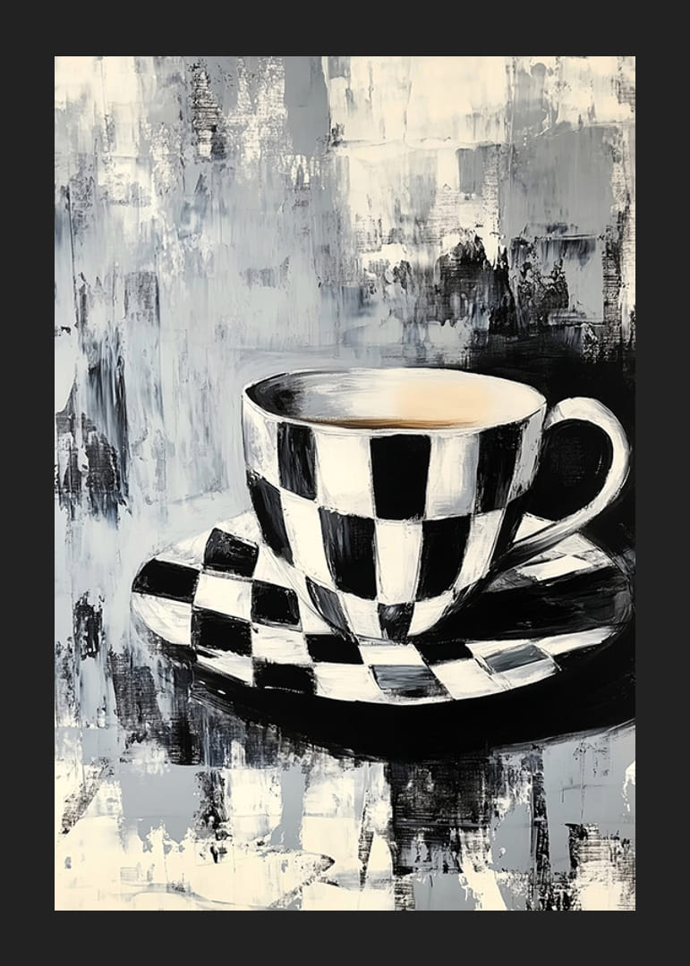 Svartvitt schackmönster lyser upp i harmonisk kontrast-12