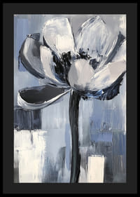 De bloem zweeft in rustgevende blauwe en grijze tinten-4