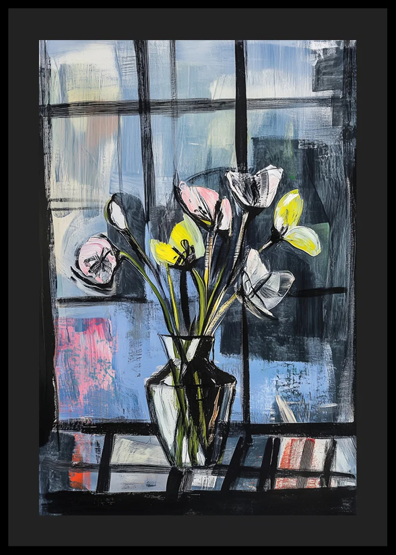 Blooming flowers against a dreamy window background-12