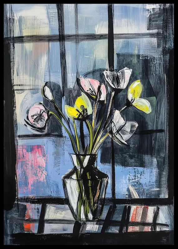 Blooming flowers against a dreamy window background-12