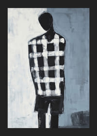 Eine geheimnisvolle Figur vor einem gedämpften Hintergrund schafft eine verträumte Atmosphäre-5