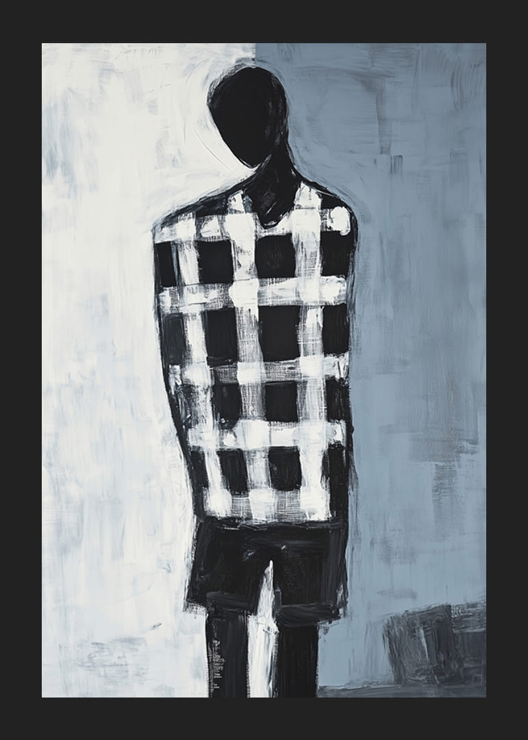 Eine geheimnisvolle Figur vor einem gedämpften Hintergrund schafft eine verträumte Atmosphäre-12