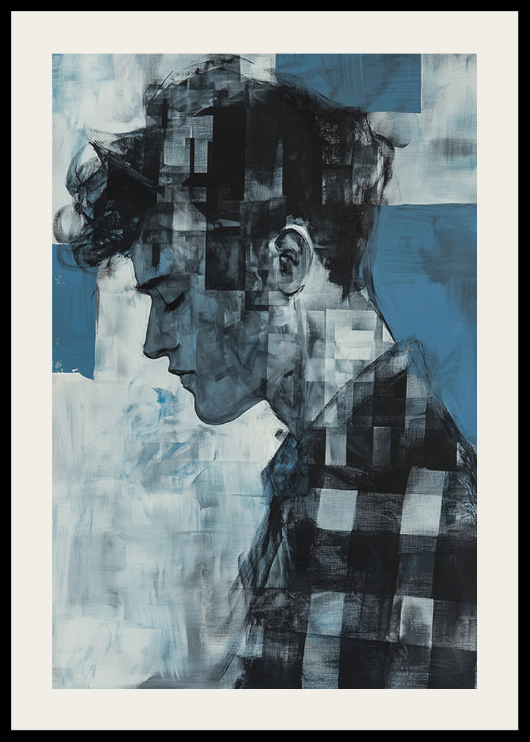 A thoughtful silhouette in shades of blue creates depth and drama-12