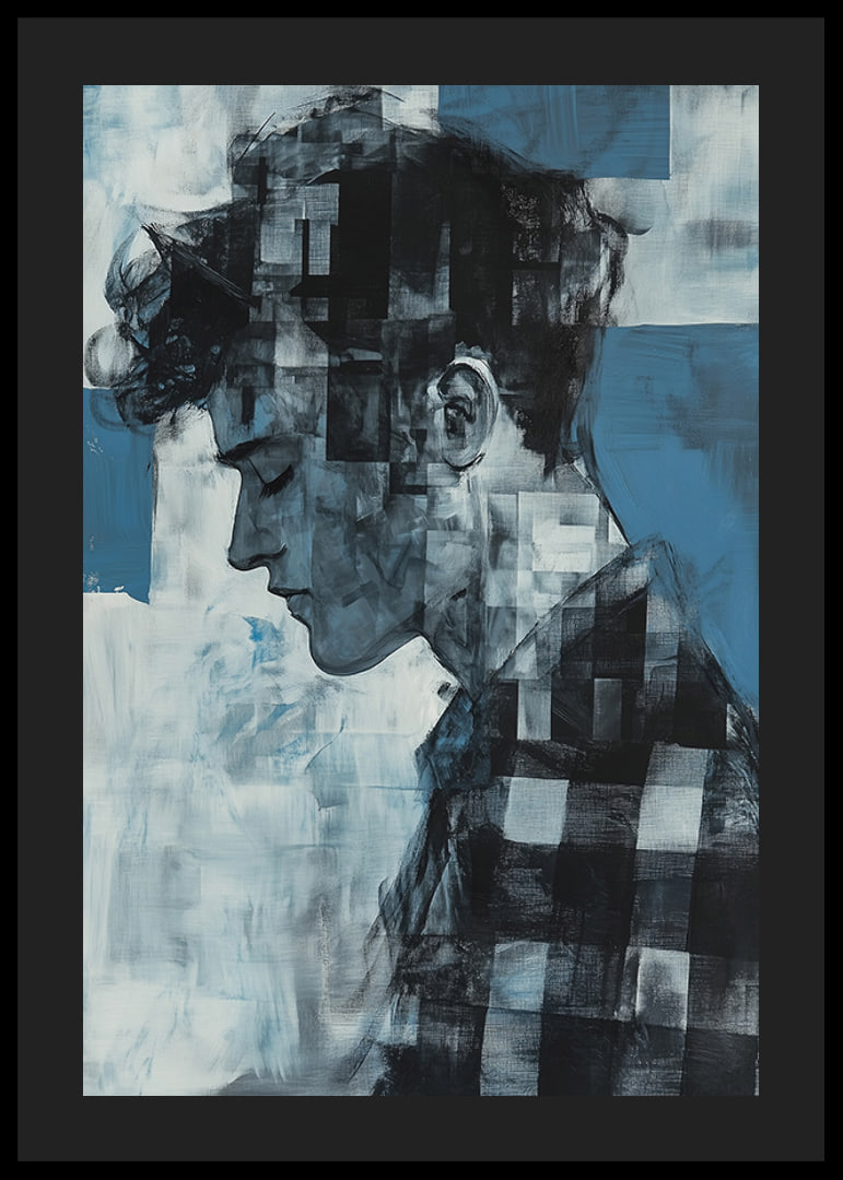 A thoughtful silhouette in shades of blue creates depth and drama-12