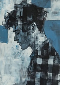 A thoughtful silhouette in shades of blue creates depth and drama-7