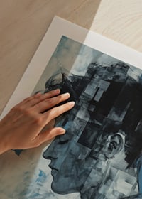 A thoughtful silhouette in shades of blue creates depth and drama-9